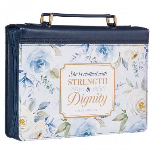 Forro Para Biblia Tamaño Grande - Strength  & Dignity
