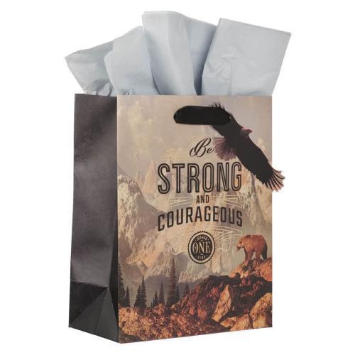 Gift Bag, Medium Size - Strong and Courageous