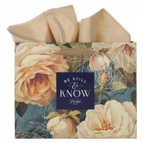 Gift Bag, Large, Be Still And Know - Psalm 46:10