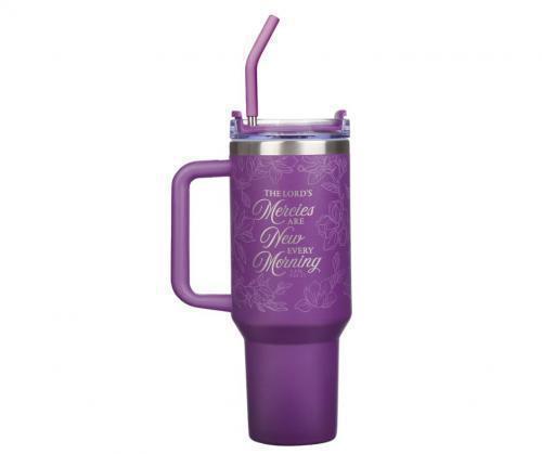 Thermal Tumbler - New Mercies Purple Floral 40 oz