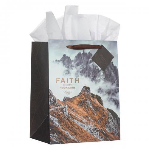 Bolsa para Regalo, Tamaño Grande, Faith Can Move Mountains