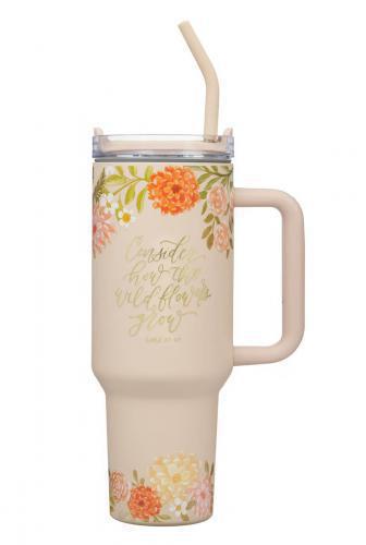 Stainless Steel Tumbler – Consider the Wildflowers 40 oz