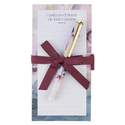 Block de Notas y Pluma con Magnet - Confia En El Senor