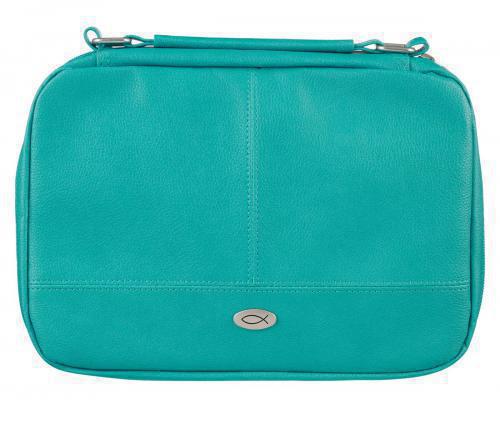 Forro Organizador Para Biblia, Tamaño Extra Grande, Imitacion Piel, Color Aqua