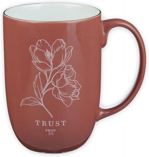 Ceramic mug: Trust Coral Rose 15oz