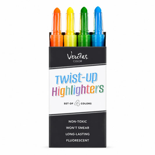 Veritas Twist-Up Highlighters Set 4 piezas