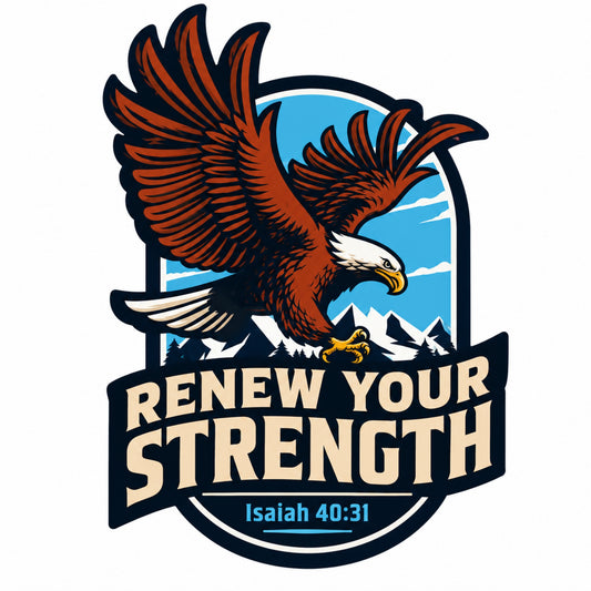 Sticker de vinyl “Renew Your Strength – Isaiah 40:31”