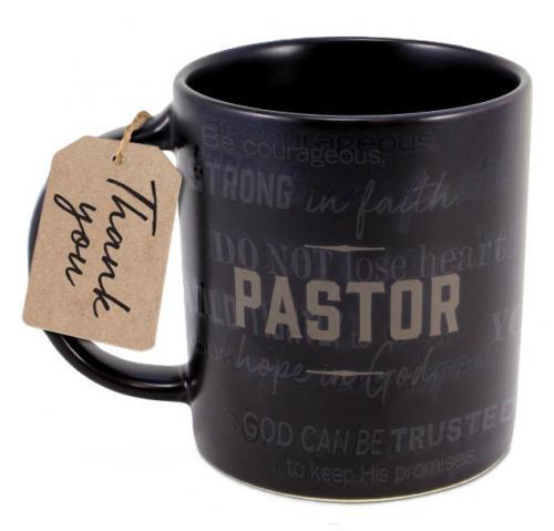 Taza de ceramica; Color Negro, Pastor, Jeremiah 17:7