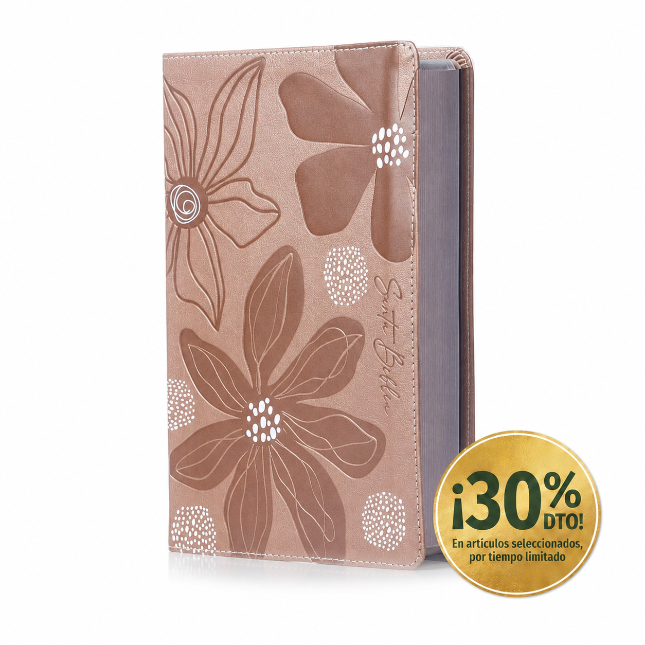 RVR60, Biblia de Estudio para Jóvenes Adolescentes, Leathersoft, Oro Rosa