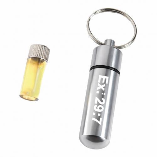 Llavero Plata Metal Con Aceite De La Unción