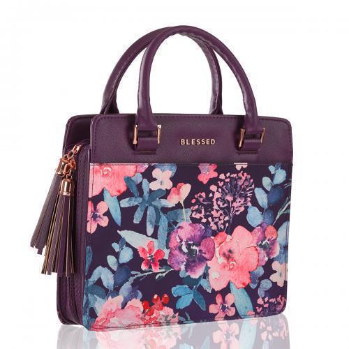 Bible Cover "Blessed" Purple Large Size
