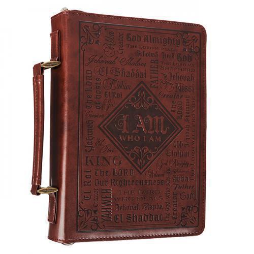 Names of God in Brown Luxleather Bible Cover - Large