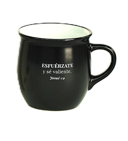 Taza de cerámica 12 onzas - Esfuerzate Y Se Valiente, Coleccion Victoria