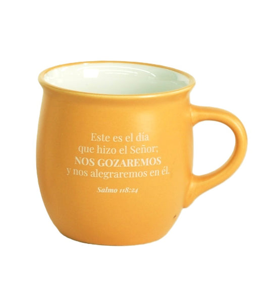 Taza de cerámica 12 onzas - Este Es El Día, Color Amarillo, Colección Victoria