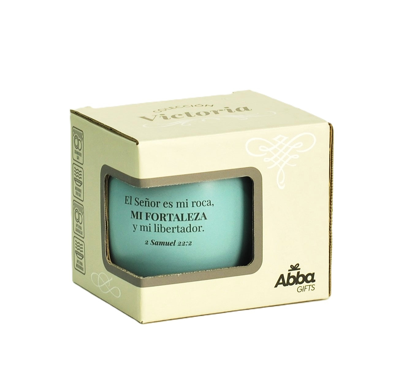 12 oz Ceramic Mug - The Lord Is My Rock, Sky Blue, Victor Collection