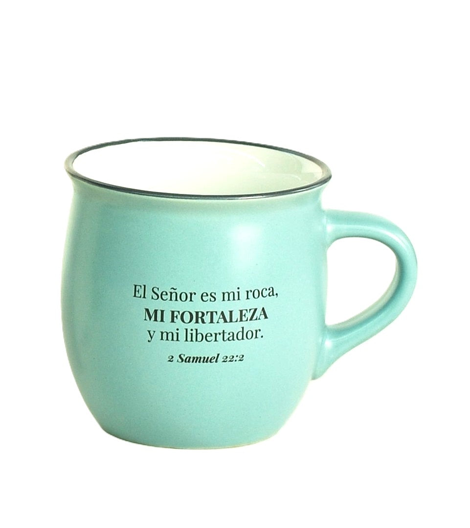 12 oz Ceramic Mug - The Lord Is My Rock, Sky Blue, Victor Collection