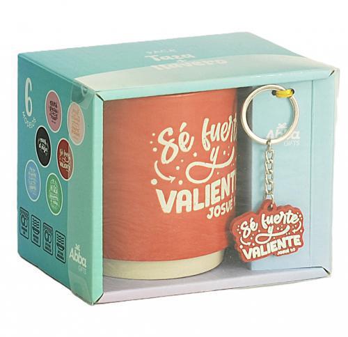 14oz Mug and Rubber Keychain Pack - Be Strong and Courageous