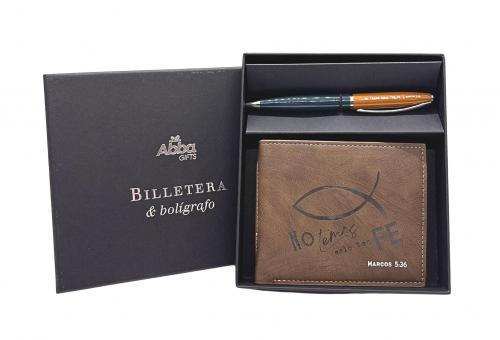 Set Billetera y Bolígrafo "No temas, solo ten fe" Marcos 5:36