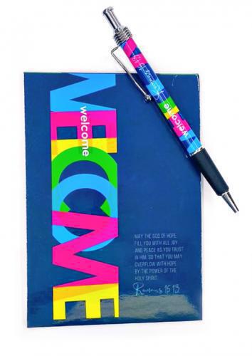 Notebook and Pen; Welcome / Romans 15:13