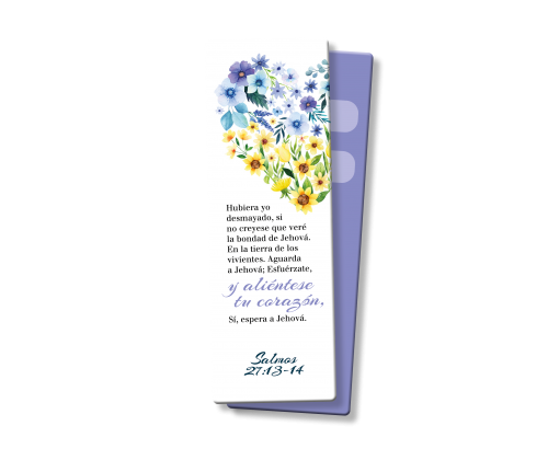 Separadores de libros Y aliéntese tu Corazón / Salmos 27:13-14, 25 unidades