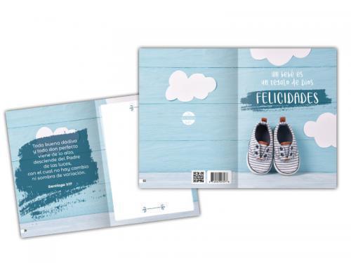 Card A baby is a gift from God boy / James 1:17