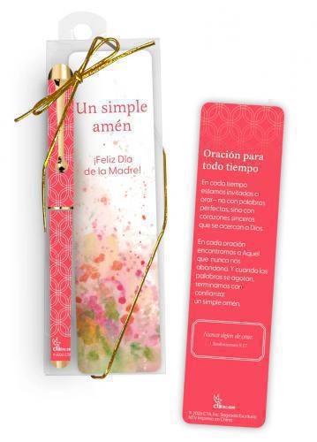 Separador con Lapicero Feliz Dia de La Madre - Coleccion Un Simple Amen