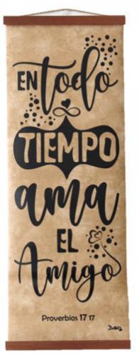 Pergamino de cuero sintetico: Proverbios 17:17