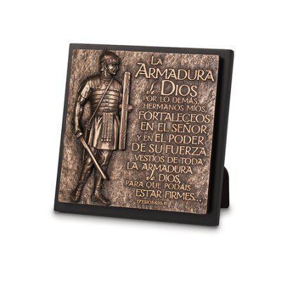 Placa La Armadura De Dios Bronze Efesios 6:10