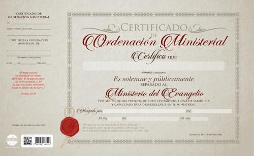 Certificado de Ordenacion Ministerial