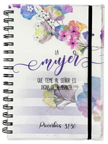 Libreta transparente con aspiral, Colección Primavera. Mujer