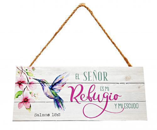 Cuadro Decorativo MDF con cordel. El Señor es mi refugio