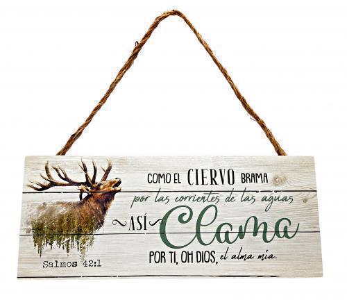 Cuadro Decorativo MDF con cordel. Como el ciervo