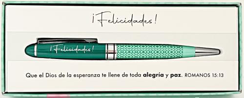 Boligrafo De Lujo en caja de regalo -  Felicidades Rom 15:13