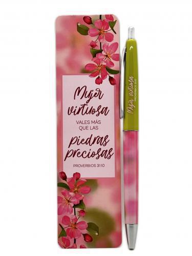 Boligrafo con separador - Mujer Virtuosa  Prov 31:10