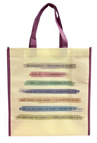 Bolsa para Regalo, Tamaño Grande, "Paciete, Fe, Ora..."