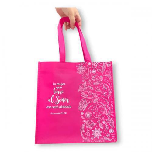 Bolsa para Regalo, Color Fuscia con versiculo