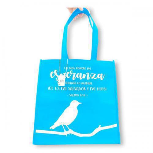 Bolsa para Regalo, Color Azul con versiculo