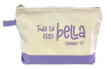 Estuche de algodón con cierre; Toda tu eres bella