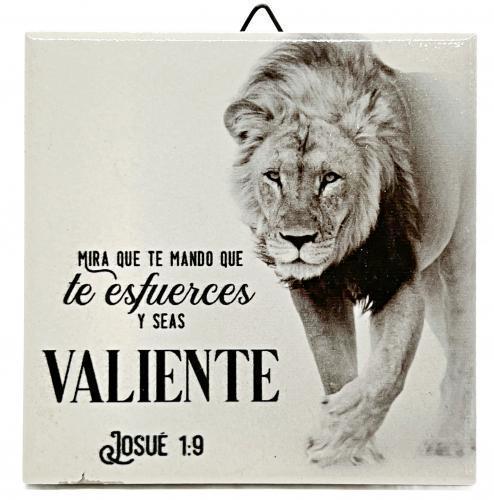 Plaque Ceramico Valiente, Leon Josue 1:9