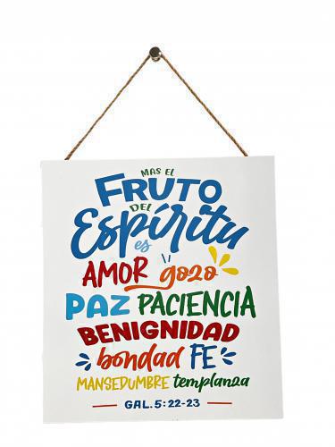 Cuadro de Madera Con Cordel, Fruto del Espiritu