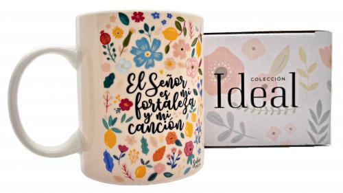 Taza de Ceramica, Coleccion Ideal; El Señor es mi fortaleza, 12 oz