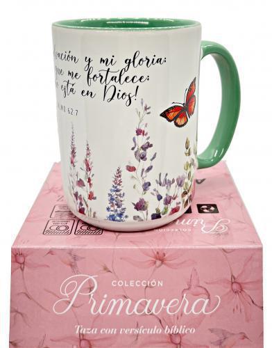 Taza Coleccion Primavera - Dios Es Salvacion Salmo 62:7