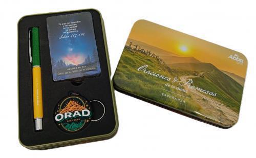 Metal Prayer Box: Includes Keychain, Pen, and Cards, Hope Design