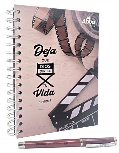 Paquete de Libreta con Boligrafo,Deja Que Dios Dirija, Proverbios 3:6