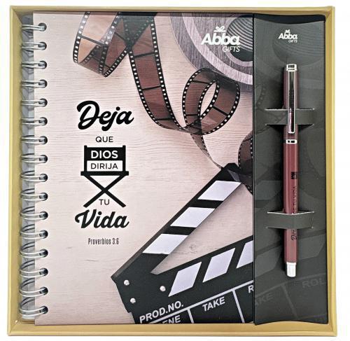 Paquete de Libreta con Boligrafo,Deja Que Dios Dirija, Proverbios 3:6