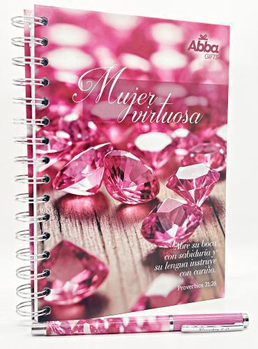 Paquete de Libreta con Boligrafo Mujer Virtuosa, Proverbios 31:26