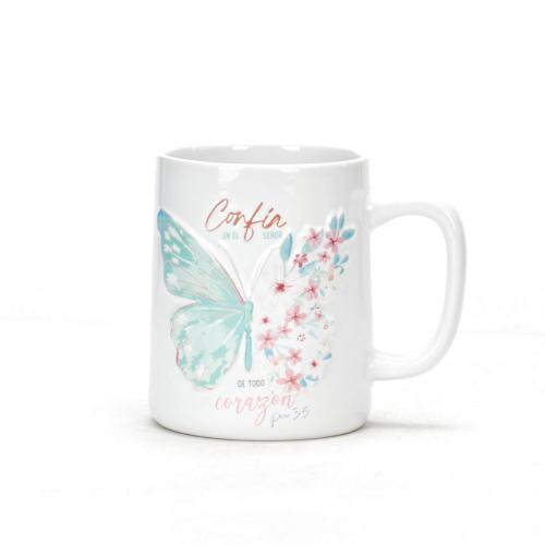 Taza de Ceramica, Coleccion Prominencia - Confia, Proverbios 3:5