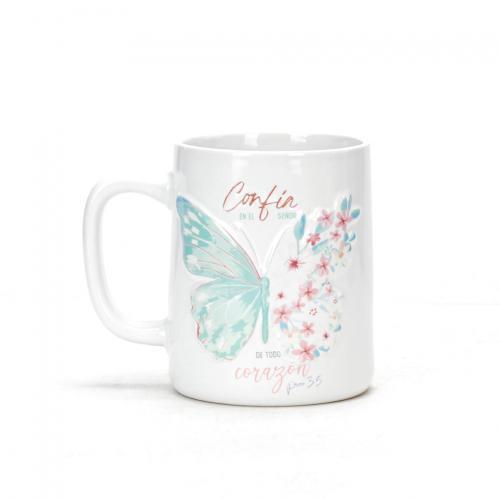 Taza de Ceramica, Coleccion Prominencia - Confia, Proverbios 3:5