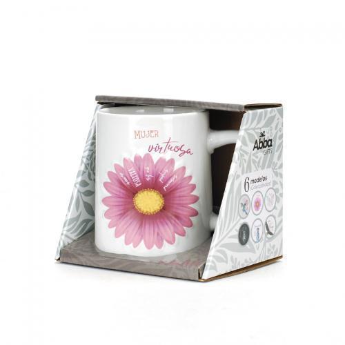 Taza de Ceramica, Coleccion Prominencia - Mujer virtuosa, Proverbios 3:15