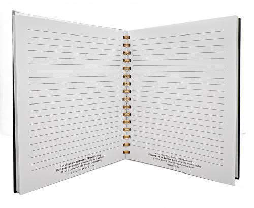 Libreta de Anillas, Tapa Dura Con Elastico - Grande Es Su Fidelidad